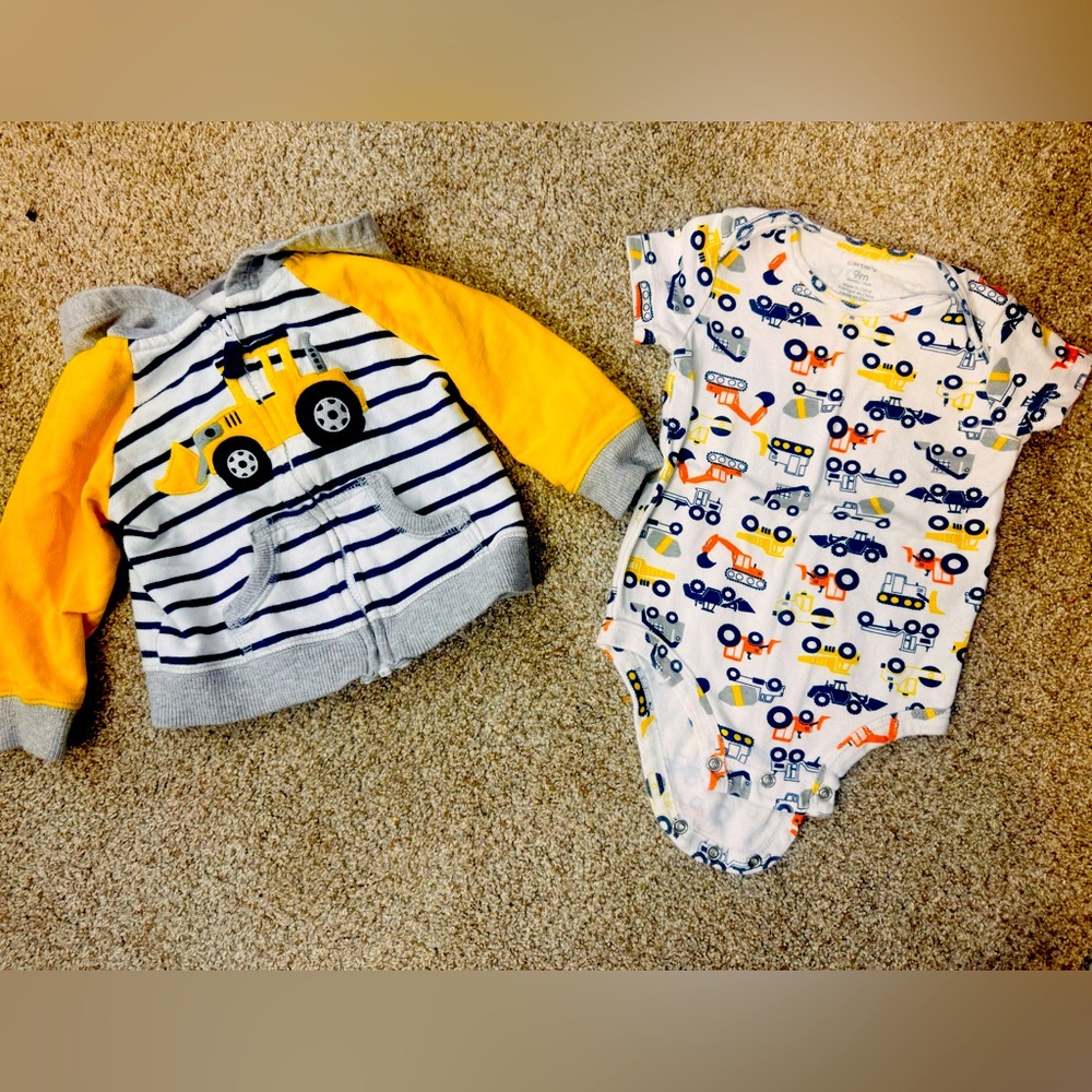 Carters 9 month Jacket and Matching onesie set